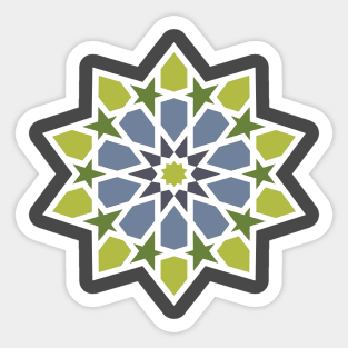 Green Star Arabic Tiles Sticker